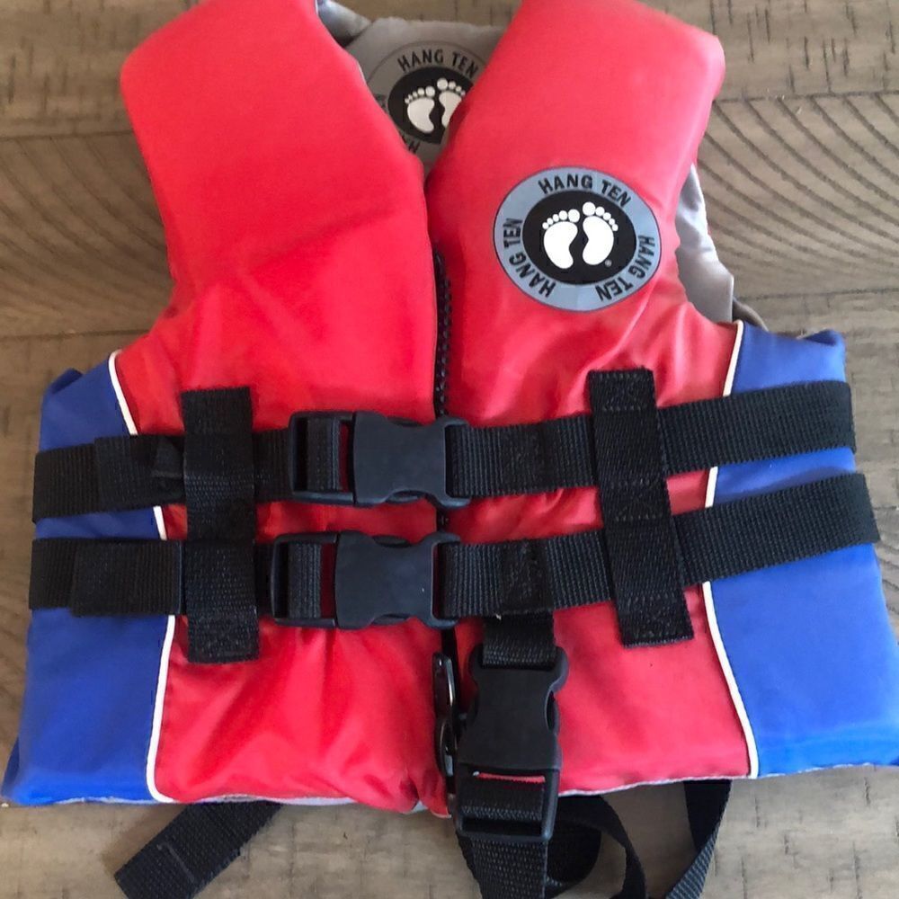 Hang Ten Coast Guard Approved Marine Safety Jacket. Kids 30 to 50 pounds